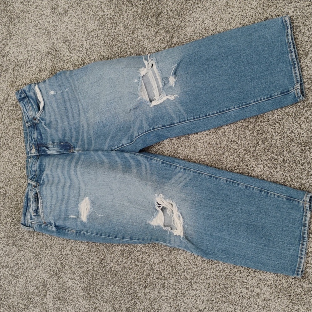 Old Navy Women's o.g loose Blue Boyfriend Jeans - Picture 4 of 7